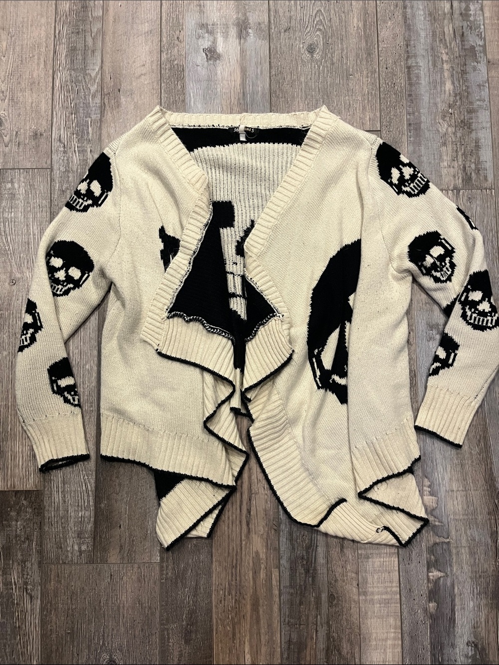 Skull Print Cardigan